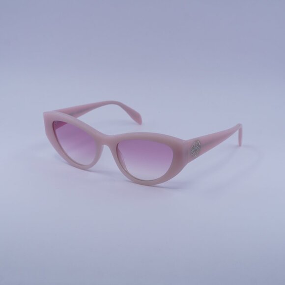 Alexander McQueen AM0377S 003 Sunglasses Pink Cat Eye Frame, Pink Lenses - Picture 5 of 11